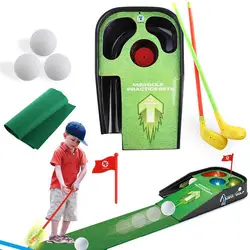 Крытый комплект для мини-гольфа практика оборудование положить зеленый коврик Пластик Драйвер гольф-клуб учебные пособия Дети Спорт