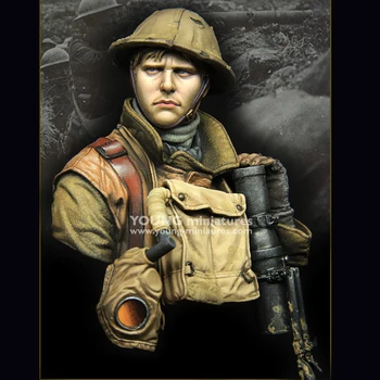 

1/10 Resin FIGURE Bust Model British Soldiers Hit X176 In World War I