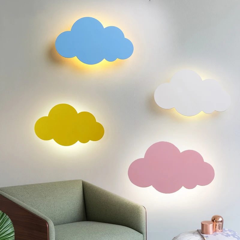  Artpad 15W Modern Cloud Wall Lamp Lights White Pink LED Wall Mounted Living Room Girl Children Bedr - 32914695242