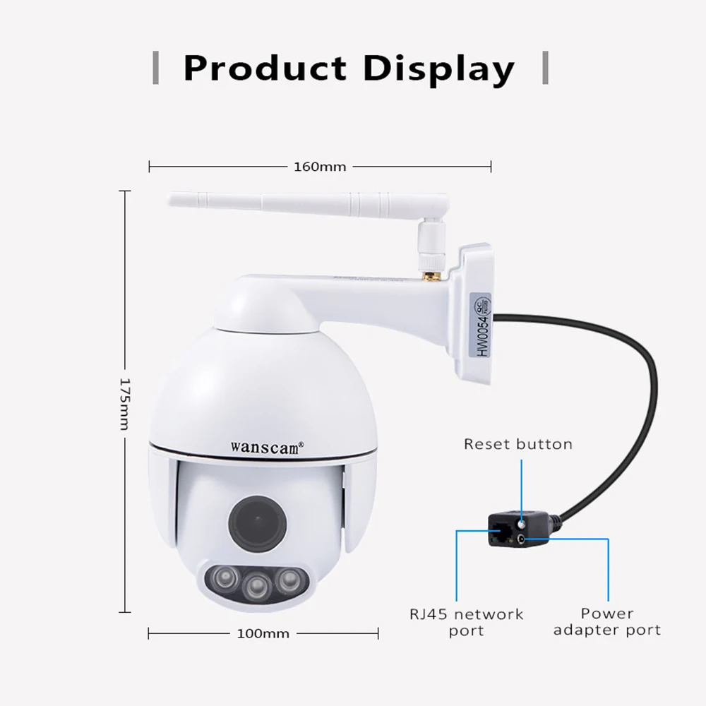 WANSCAM HW0054 1080 P 2.0MP Wi Fi IP Камера P2P обнаружения движения видеонаблюдения IP66 ONVIF
