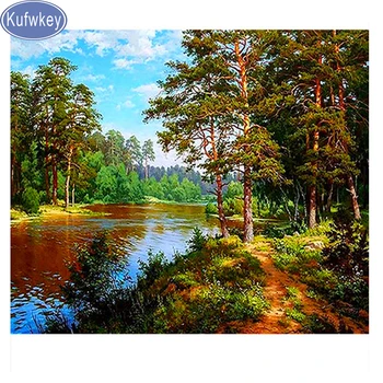 

DIY full square Diamond 5D Diamond painting natural/forest/landscape Embroidery Cross Stitch Rhinestone pictures mosaic painting