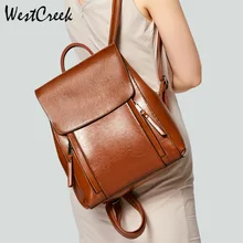 Брендовый высококачественный Женский рюкзак на плечо из натуральной кожи от westкрик, Модный женский кожаный рюкзак, женская сумка