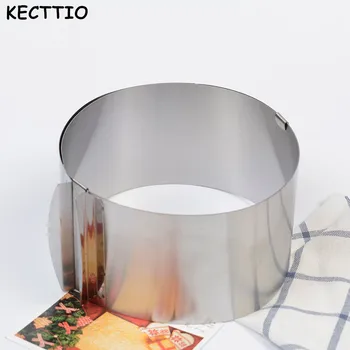 

1Pc Kitchen Retractable Circle Mousse Ring Mould Baking Tool Stainless Steel Cake Mold Adjustable Bakeware Baking & Pastry Tools