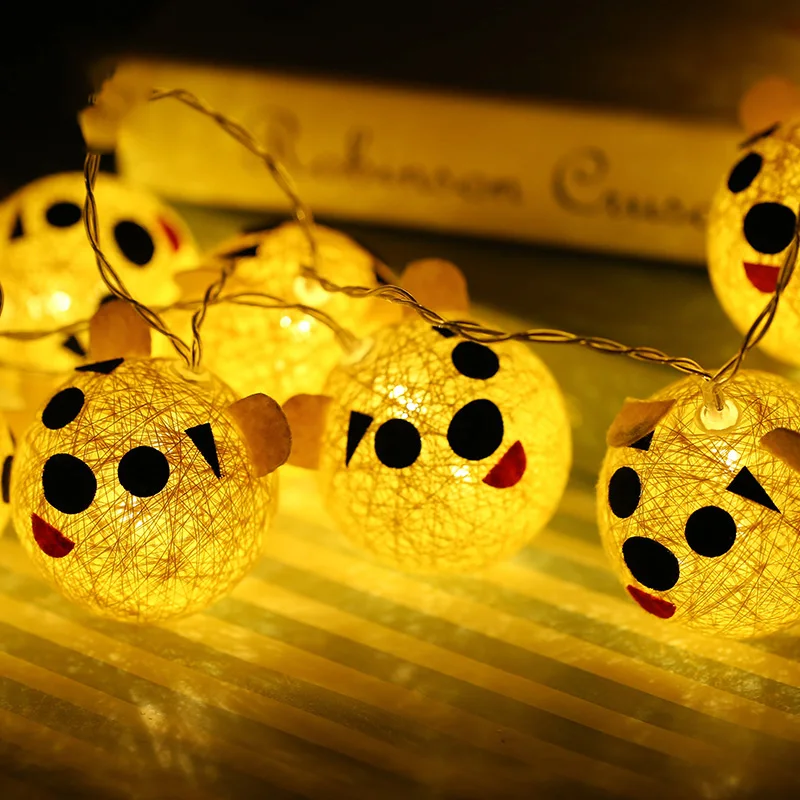 1.5M 10LED Monkey Garland Battery Operation String Lights Gerlyanda For Decor Xmas Christmas Wedding Holiday Decoration Light