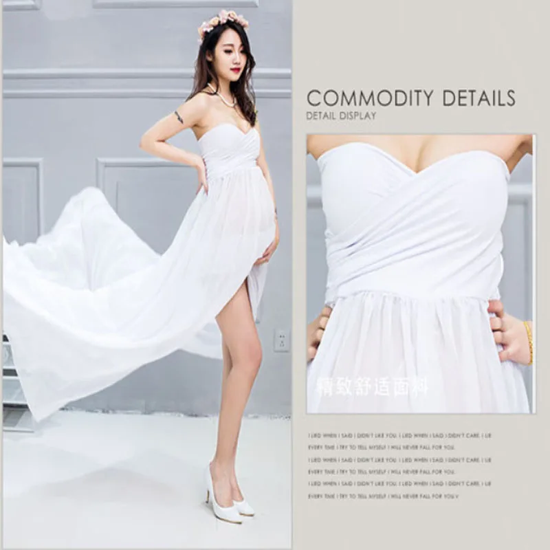 Maternity Photography Props Pregnancy Woman Shoulderless Long Dresses Pregnant Clothes Photo Shoot