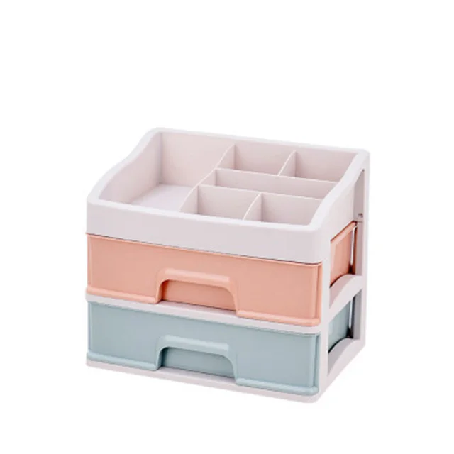 Качественные пластиковые коробки для хранения ювелирных изделий, креативные многофункциональные настольные Комбинируемые ящики для хранения предметов для макияжа, Органайзер - Цвет: 9