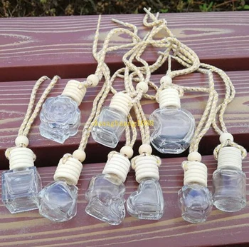 

Clear glass Pattern Women Perfume Bottle Car Hanging Refillable Empty Atomizer Ball Cosmetic Containers #32432