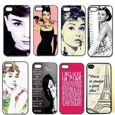 Hard Cover Case for iphone case 5 5S 5G With Actress Audrey Hepburn Retro |