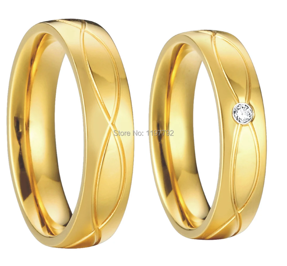 Gold Color Health Jewelry Anium Steel Vintage Engagement Gold Color Health Jewelry Anium Steel Vintage Engagement Wedding Rings Sets For Men Women Anel Alliance In From Accessories On
