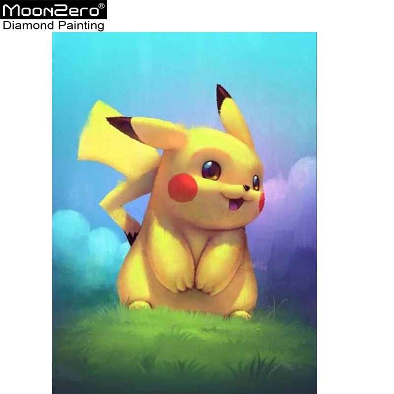 Us 631 47 Offfull 5d Diy Diamond Painting Cartoon Pikachu Diamond Paintings Pokemon Crystal Home Decor 3d Cross Stitch Pattern Embroidery In