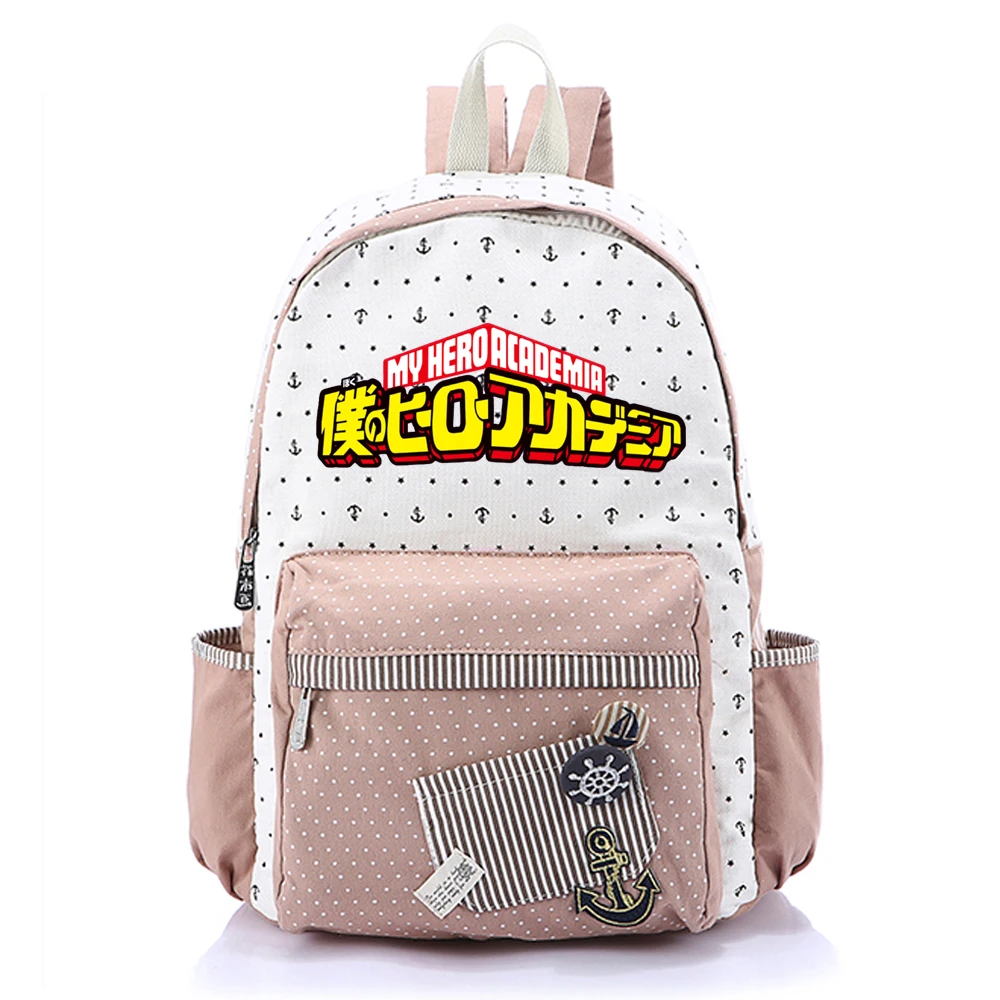 

Anime Boku No My Hero Academia Girls Floral School Bag Women Flower Cartoon Backpacks Canvas Bags Backpack Girl Teenager Bagpack