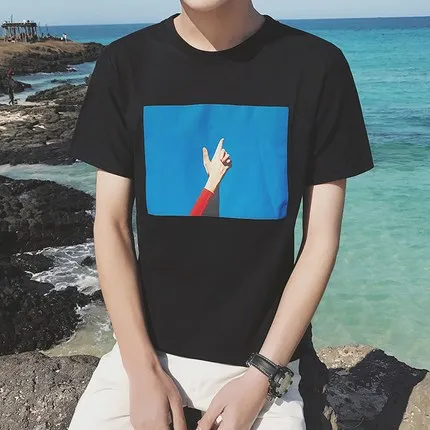 

Alharbi 2019 Summer T Shirt Print Funny Cotton Running T shirts Short Sleeve Gym Sport Men's