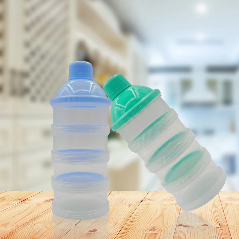 Online Portable Susu Bubuk Formula Dispenser Makanan Wadah Penyimpanan Makanan Kotak untuk Bayi Anak anak Balita Empat Grid Makanan Bayi Kotak Penyimpanan