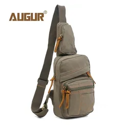 Augur 2018 Marcas Bolsos de Pecho Vintage Hombres Lienzo Bolsos Bandolera Casual para Hombres Bolsa de Mensajero de Viaje Paquete de Pecho Masculino Augur 2018 Marcas Bolsos de Pecho Vintage Hombres Lienzo Bolsos Bandolera Casual para Hombres Bolsa de Mensajero de Viaje Paquete de Pecho Masculino