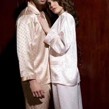 19 мм Чистый тяжелый шелк пара Цветочные Pajamase набор для мужчин размер L XL XXL