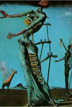 

Salvador Dali The Burning Giraffe SILK POSTER Decorative painting 24x36inch