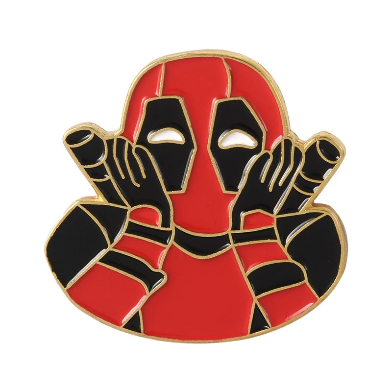 Дэдпул паук Гвен мягкая эмаль броши Marvel Герой булавки для одежды рубашка сумка шляпа значок аниме ювелирные изделия подарок для детей друзей - Окраска металла: Deadpool