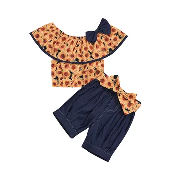 

SZYADEOU Infant Toddler Kids Child Baby Sets For Girls Sunflower Summer 2019 Piece Baby Suit Clothing Clothes Outfits ajax L4