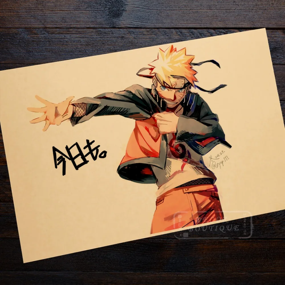 

Nowadays! Ninja World Masashi Kishimoto Naruto Series Retro Vintage Poster Canvas Painting Wall Art Home Posters Decor