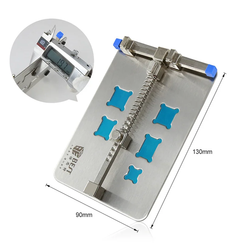 

Thicken Metel PCB Motherboard Holder Jig With IC Groove Circuit Board Fixture for Phone Repair Logic Board Chip Repair Tool