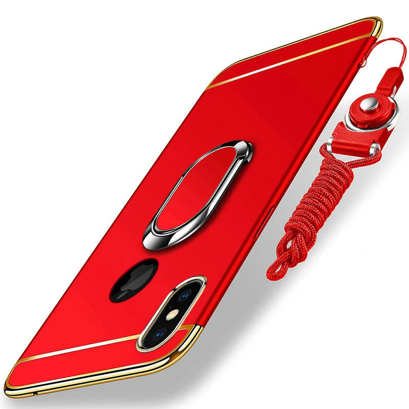 

Diyabei For iPhone X XS XR XSMAX xs xr max case Luxury Black Matte Hard 360 Protection Case Removable 3 in 1 Back Cover