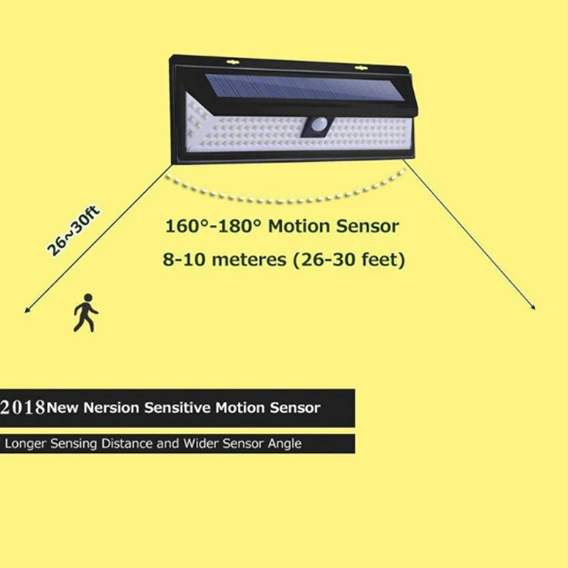 Sensor de Movimento da Lâmpada Solar à Prova Água ao ar Parede sem Fio Luz do Jardim Solar Dwaterproof Livre Iluminação Decoração Luzes Rua Lâmpada 90 - 118 Led 11 Lâmpadas solares