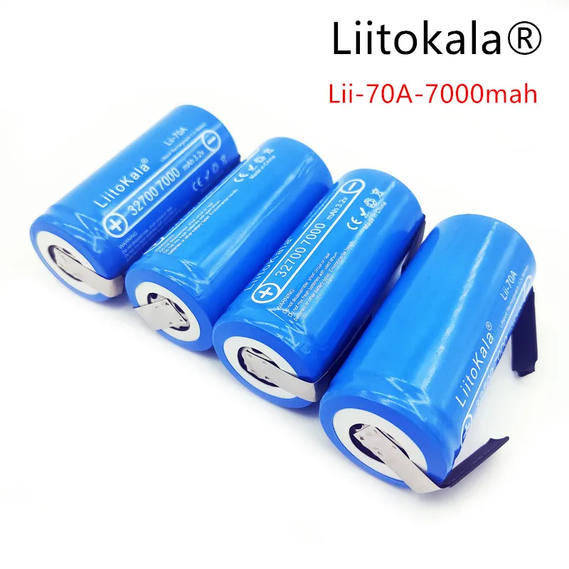 LiitoKala Lii-70A 3,2 В 32700 7000 мАч батарея LiFePO4 35A 55A Высокая мощность Батарея непрерывного разряда+ никелевые листы