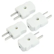 4 шт. AC 250 В 10A Мощность кабельный разъем Электрический 2 Pin США АС Plug белый