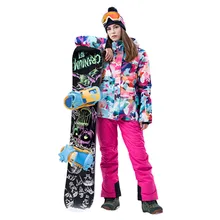 GSOU SNOW горнолыжные костюмы для женщин, горнолыжный костюм женский,лыжи костюм для сноуборда для женщин,куртки горнолыжные женские