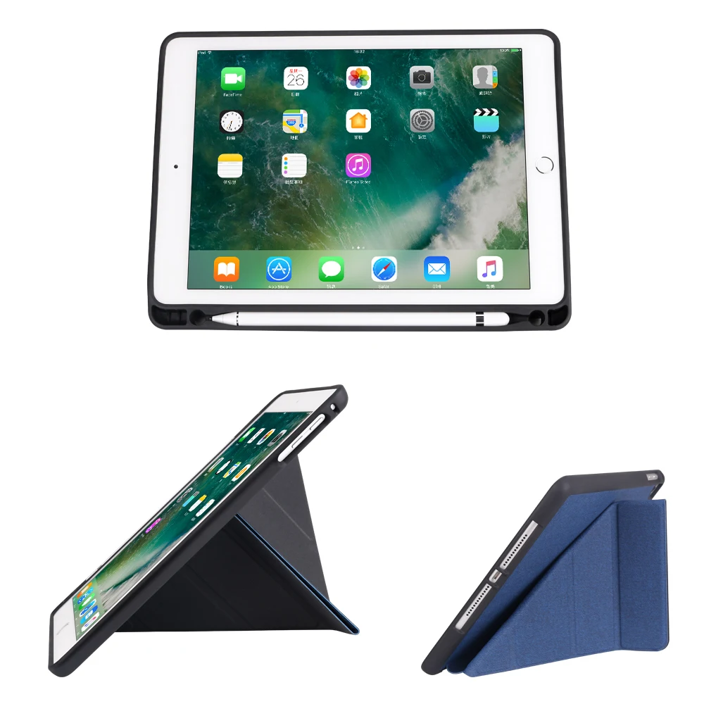 Чехол для iPad 9,7 2017 2018 Smart Cover для iPad Air 2 1 Чехол для iPad Pro 9,7, для Apple iPad 9,7 дюймов чехол с держателем карандаша