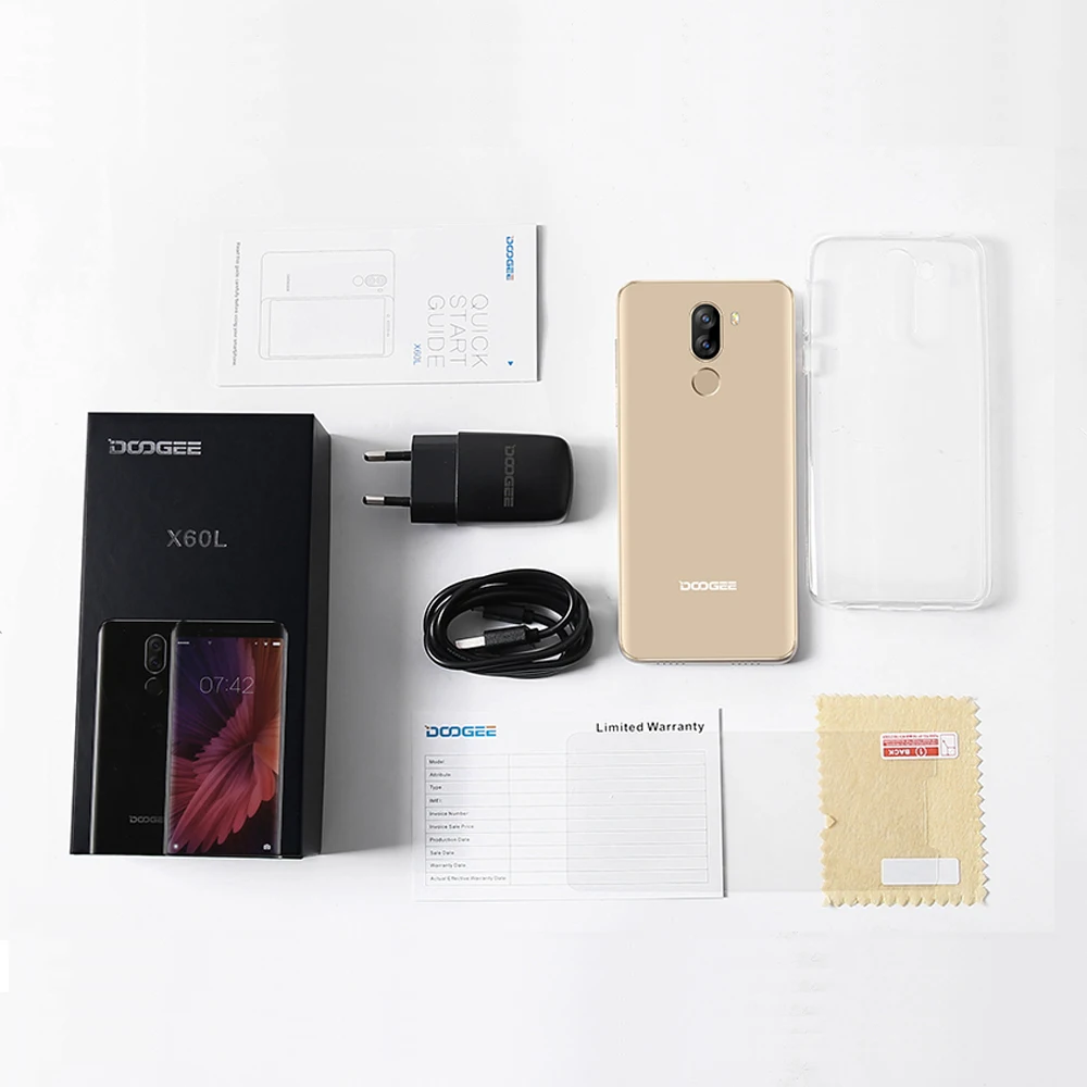 DOOGEE X60L 5 ''дюймов 2 ГБ + 16 4G LTE смартфон двойной Камера 13.0MP Android 7 0 3300 мАч