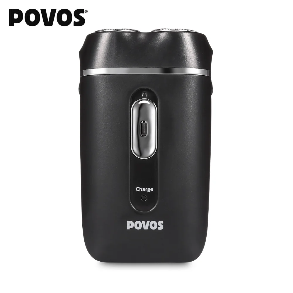 

POVOS Rechargeable Electric Shaver Dual Floating Blade Heads Shaving Razor Face Care Men Beard Trimmer Machine PQ2601