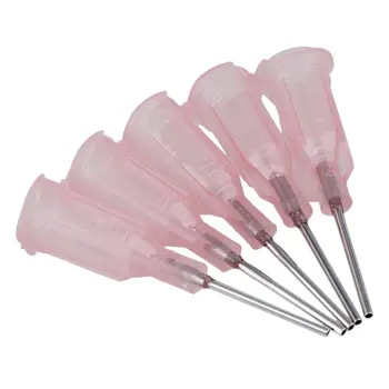 

500pcs 1/2" Plastic Spiral Connector 20Ga Stainless Steel Industrial Use Adhesive Glue Dispensing Needles Tip Pink