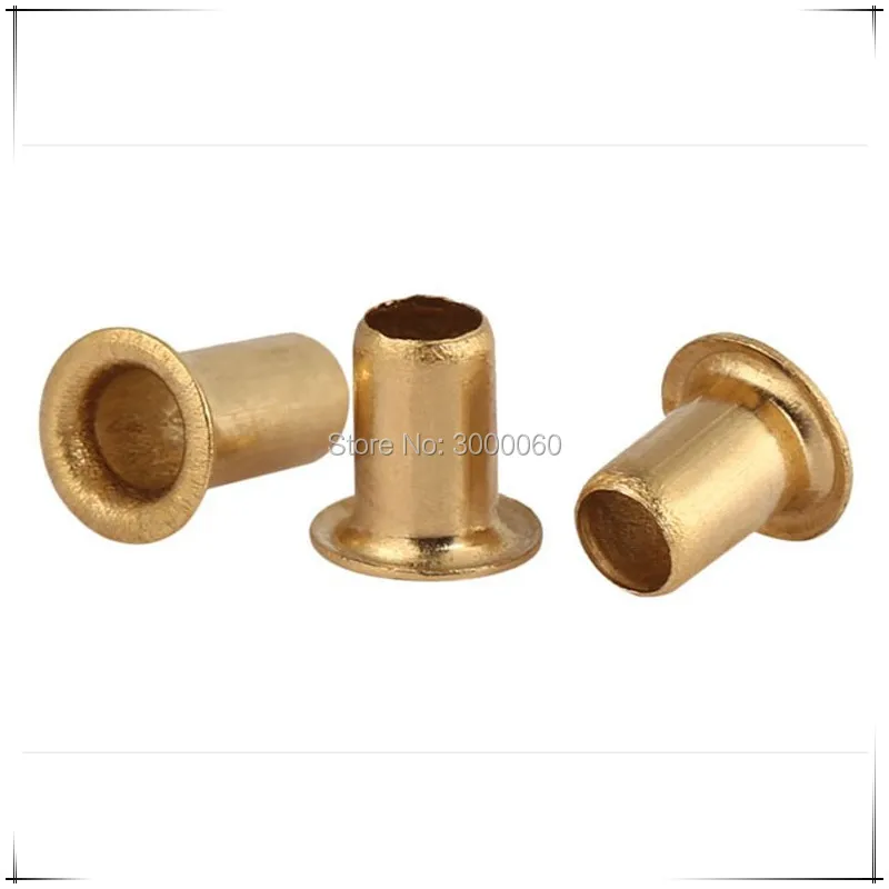 M3x9mm Brass Copper Single Tube Hollow Tubular Rivet For PCB 1000pcs