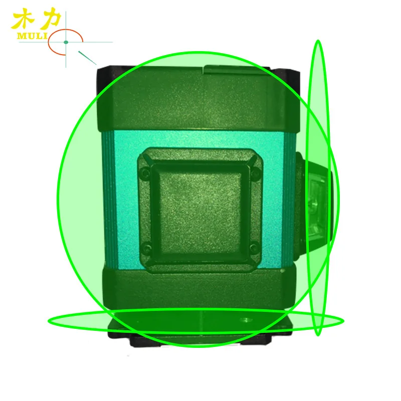 Muli Green Light 3D12 линия уровня Тротуарная Плитка заземления инструмент Декор измерения горизонтальной линии Высота 7 мм Дистанционное управление