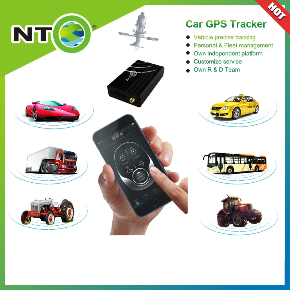 

New Freeshipping Car Vehicle gps tracking alarm system device NTG01 remote fuel cut/gps location/russian English French Spanish