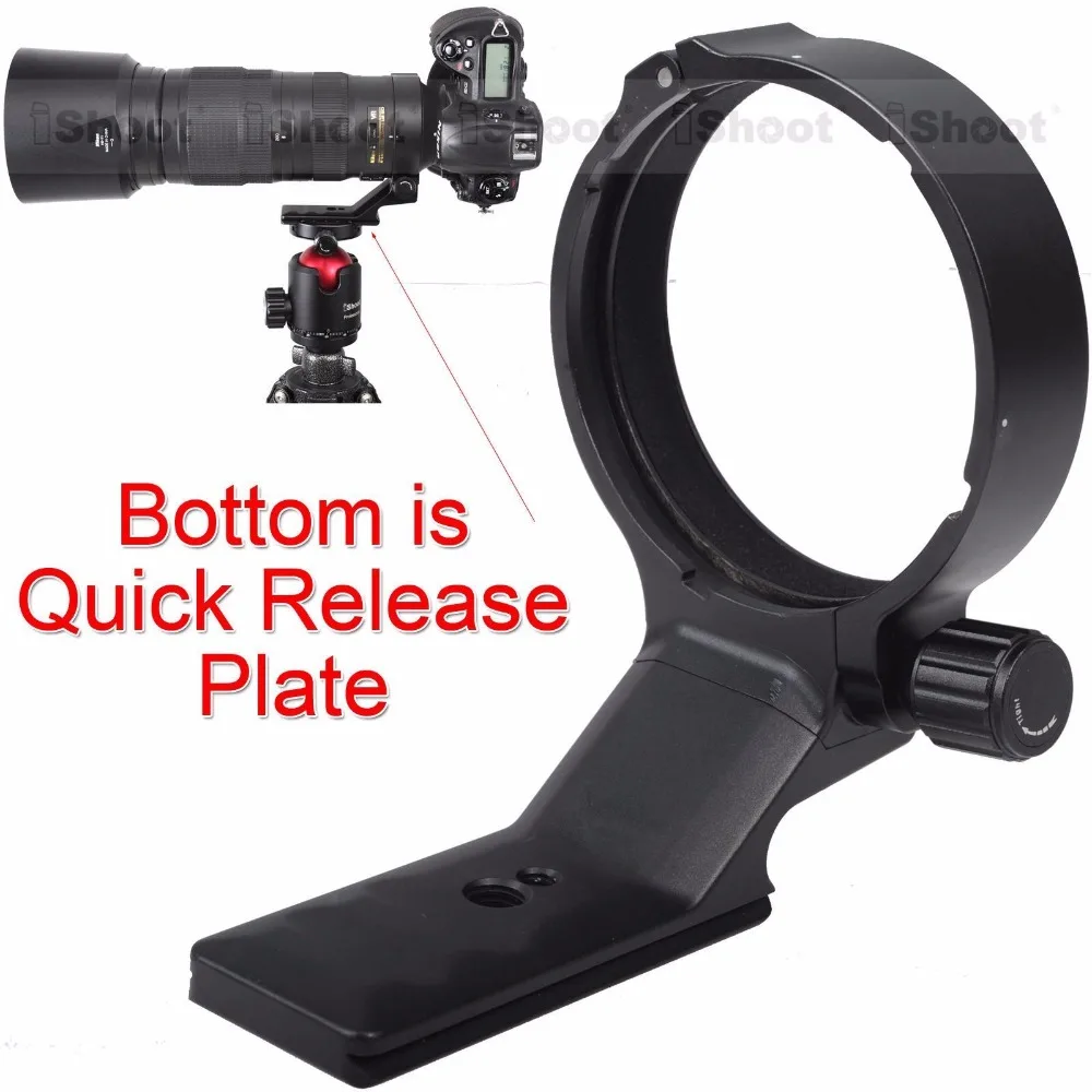 

Lens Collar Support Tripod Mount Ring with Quick Release Plate for Nikon AF-S 200-500mm F5.6E ED VR ARCA-SWISS KIRK Fit Ballhead