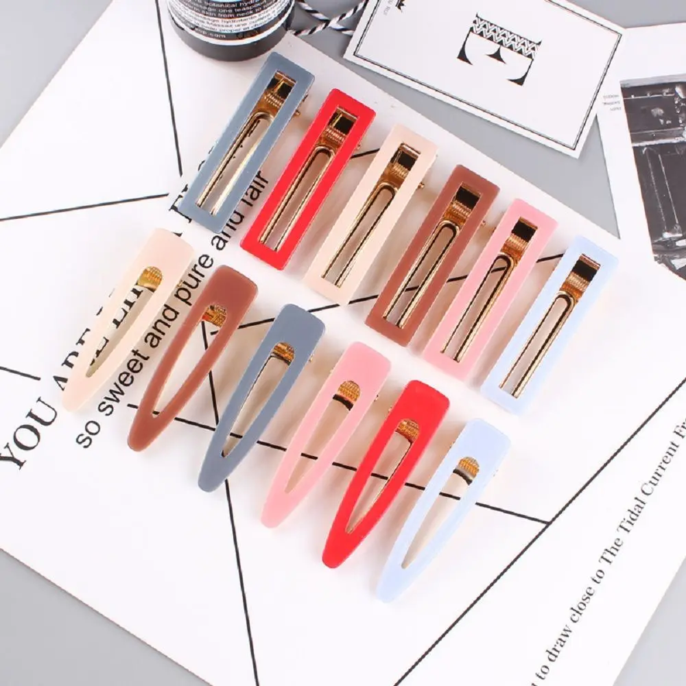 

New Fashion 1PCS Acetic Acid Hairpin Geometric Water drop Hair Barrettes Stone Hair Clips Women girls Colorful Hair Accessories