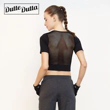 Женская спортивная одежда, футболки для женщин, топы для тренировок, фитнеса, женский укороченный топ для йоги, Спортивная сетчатая трикотажная футболка для спортзала, женская спортивная одежда