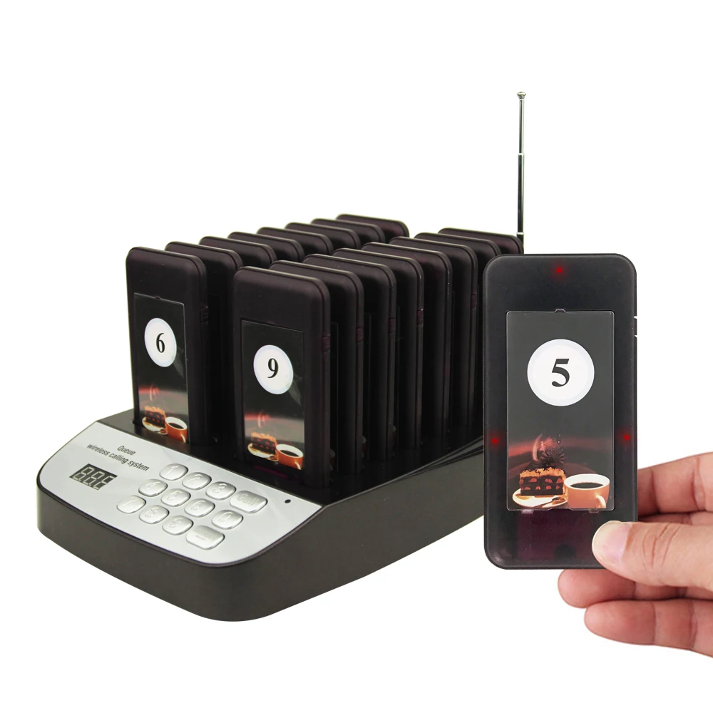 JINGLE BELLS Беспроводная система вызова для ресторана 24 coaster пейджер и 1 клавиатура кнопка вызова передатчик/Беспроводная система очередей