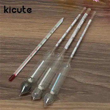 

Kicute One Set Thermometer Graduated Cylinder Case Wine Making Hydrometer Alcohol Meter Tester Measure Test Laboratory Cylinder