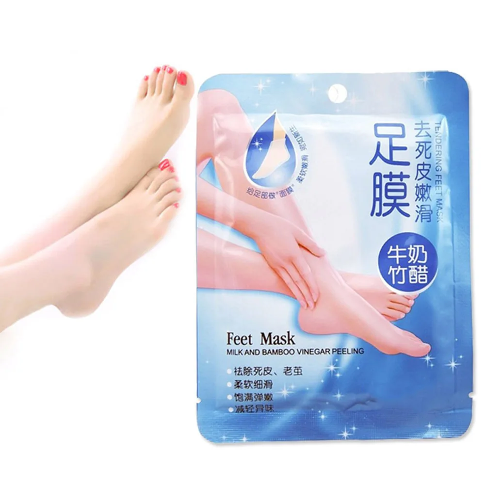 1 Bag/Pair Super Exfoliating Feet Mask Socks Milk and Vinegar for Pedicure Socks Peeling for