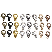 12x6mm 50 pcs KC Ouro Prata Bronze Chapeado Fecho Da Lagosta Descobertas Jóias DIY Fazendo Fecho para Pulseira colar Acessórios