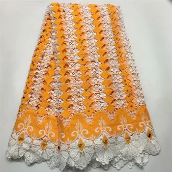 

Latest African Laces Fabrics 2019 High Quality With Beads Fashion French Tulle Lace Fabric For Wedding Party Dresses E65-2411