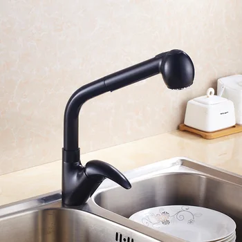 

Free shipping pull out all copper basin faucet hot and cold stretch retractable nozzle shampoo basin washbasin faucet JM9517