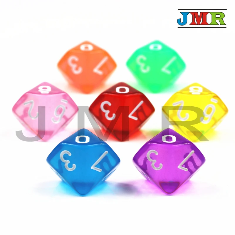 Hot Sale 7PCS TRPG D10(0 9) Dice for Dungeons & Dragons 10 Sided Games