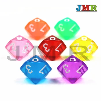 

Hot Sale 7PCS TRPG D10(0-9) Dice for Dungeons & Dragons 10 Sided Games Dices 7 Colors Desktop Game Data Pieces for Dnd BoardGame