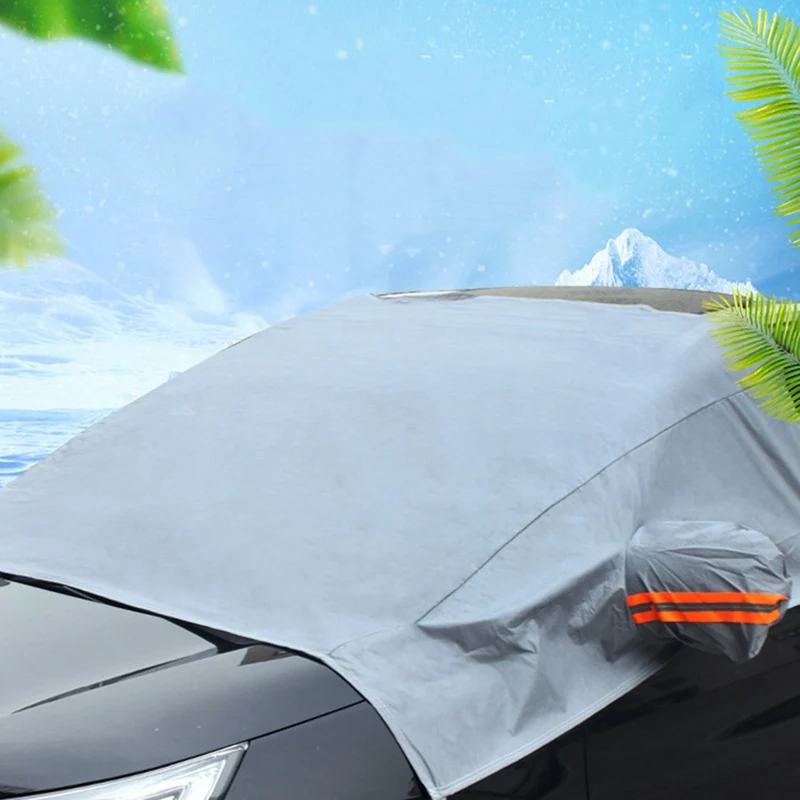 

Generic Sun Shade PEVA Car Snow Shield Cover Auto Front Windscreen Rain Frost Dust Car Cover Shield