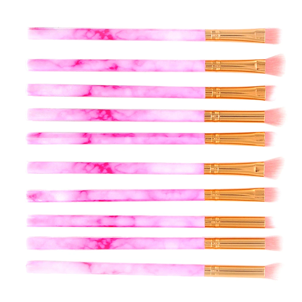 10Pcs Makeup Brush Set Cosmetics Eyeliner Eyeshadow Blush Lip Brushes