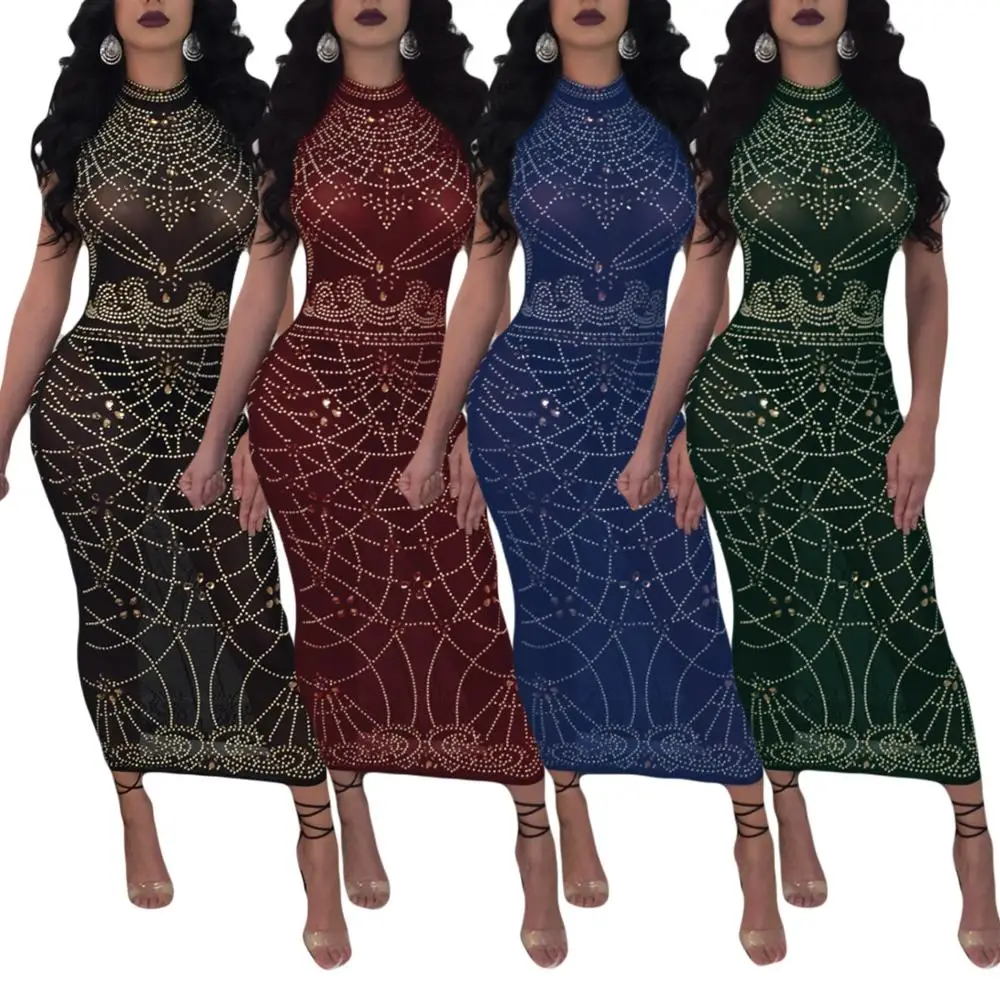 

2019 Women's Fashion Sexy Printed Tight Dress Pencil Skirt Office Lady Dress